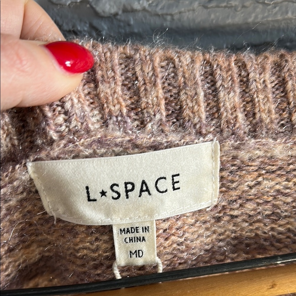 l*space Multicolor Ombre Scoop Neck Cropped Sweater - Picture 3 of 7